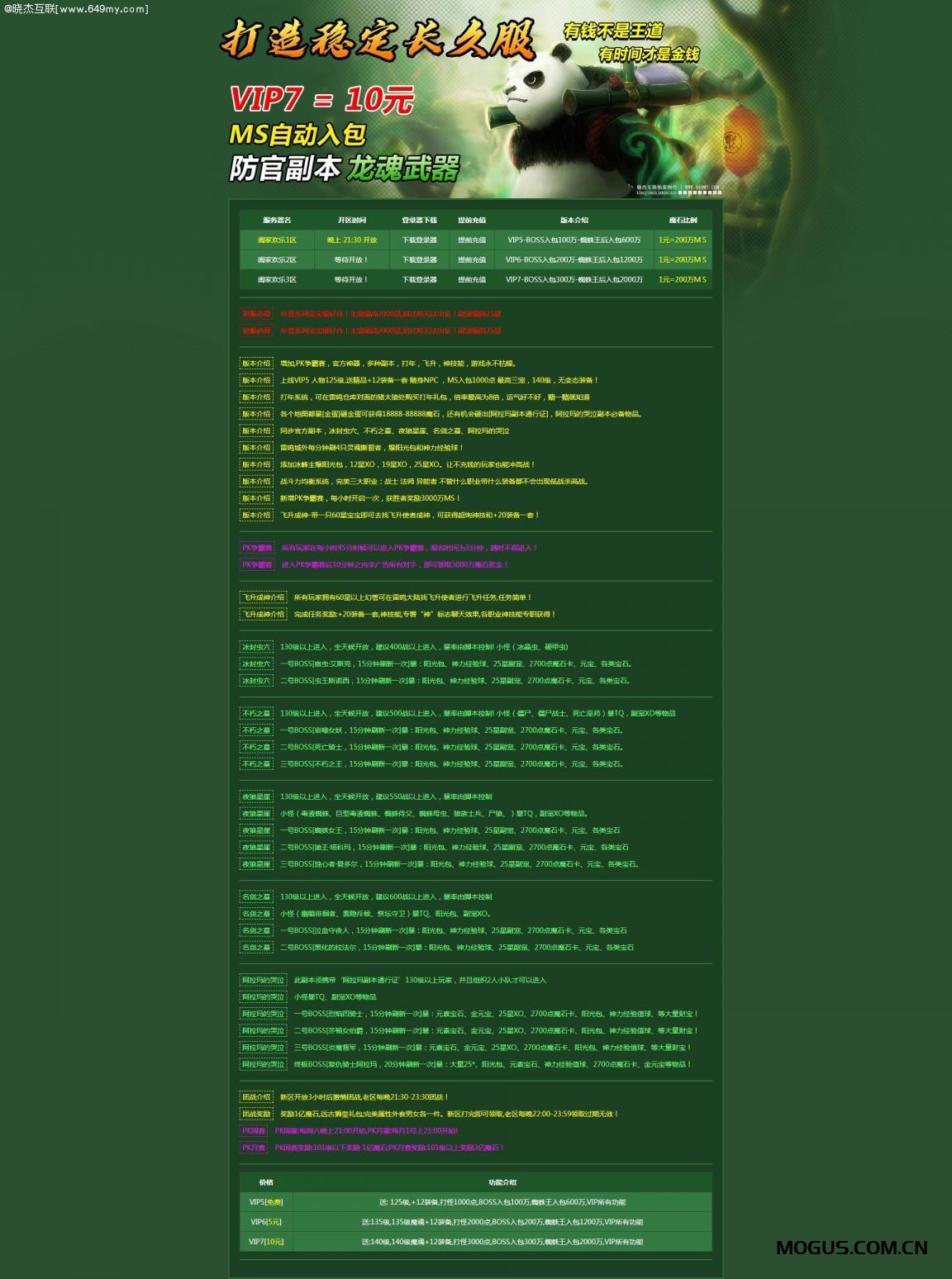 绿色游戏开区网站模版,静态HTML,无后台,代码简洁